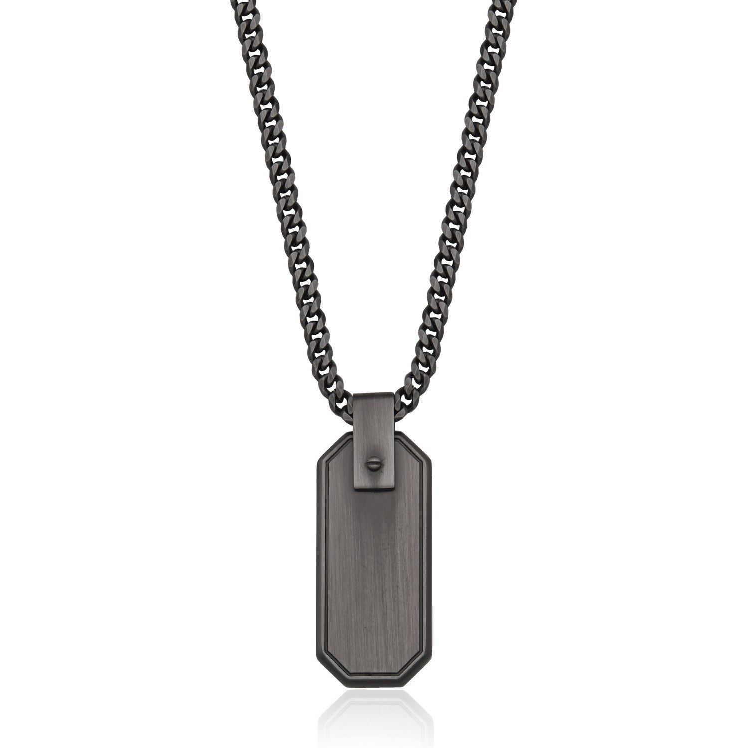 SteelX Stainless Antique Black Dog Tag T0XK030422