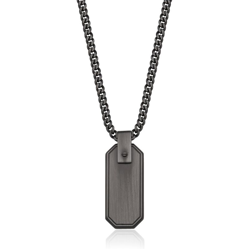 SteelX Stainless Antique Black Dog Tag T0XK030422