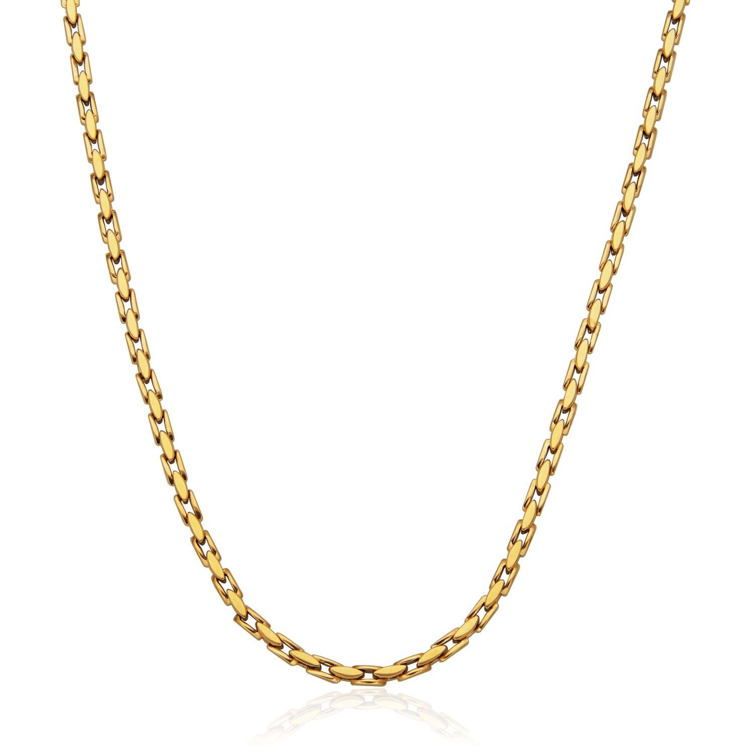 SteelX Stainless Gold Plated Fluted Chain T0XJ930220
