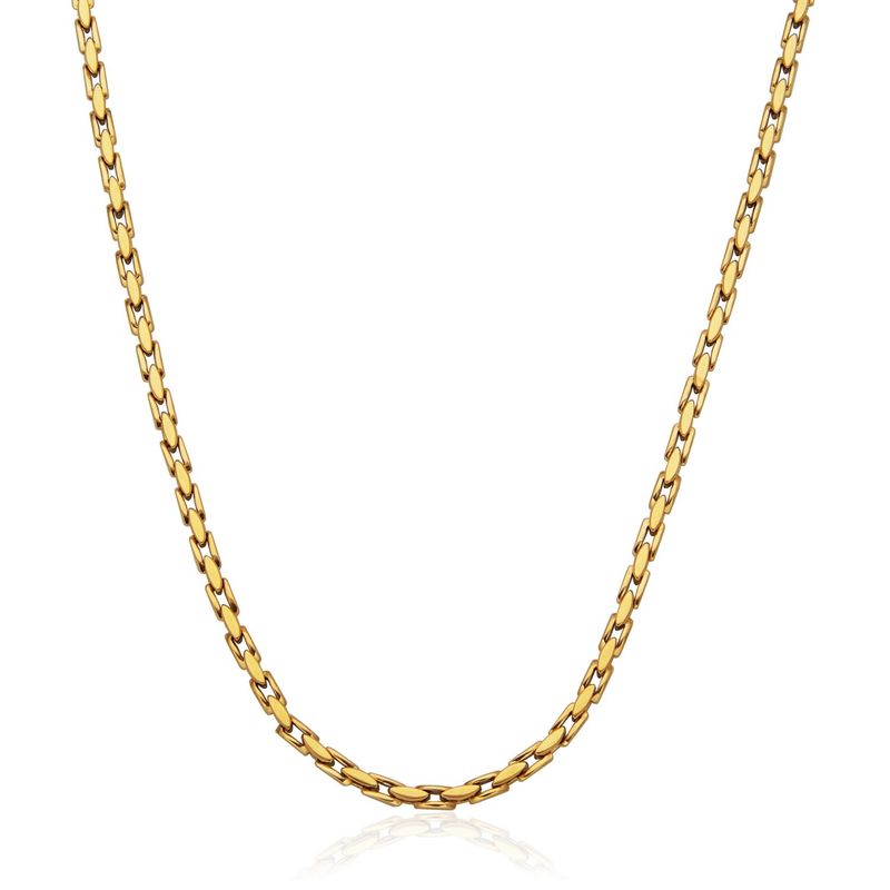 SteelX Stainless Gold Plated Fluted Chain T0XJ930220