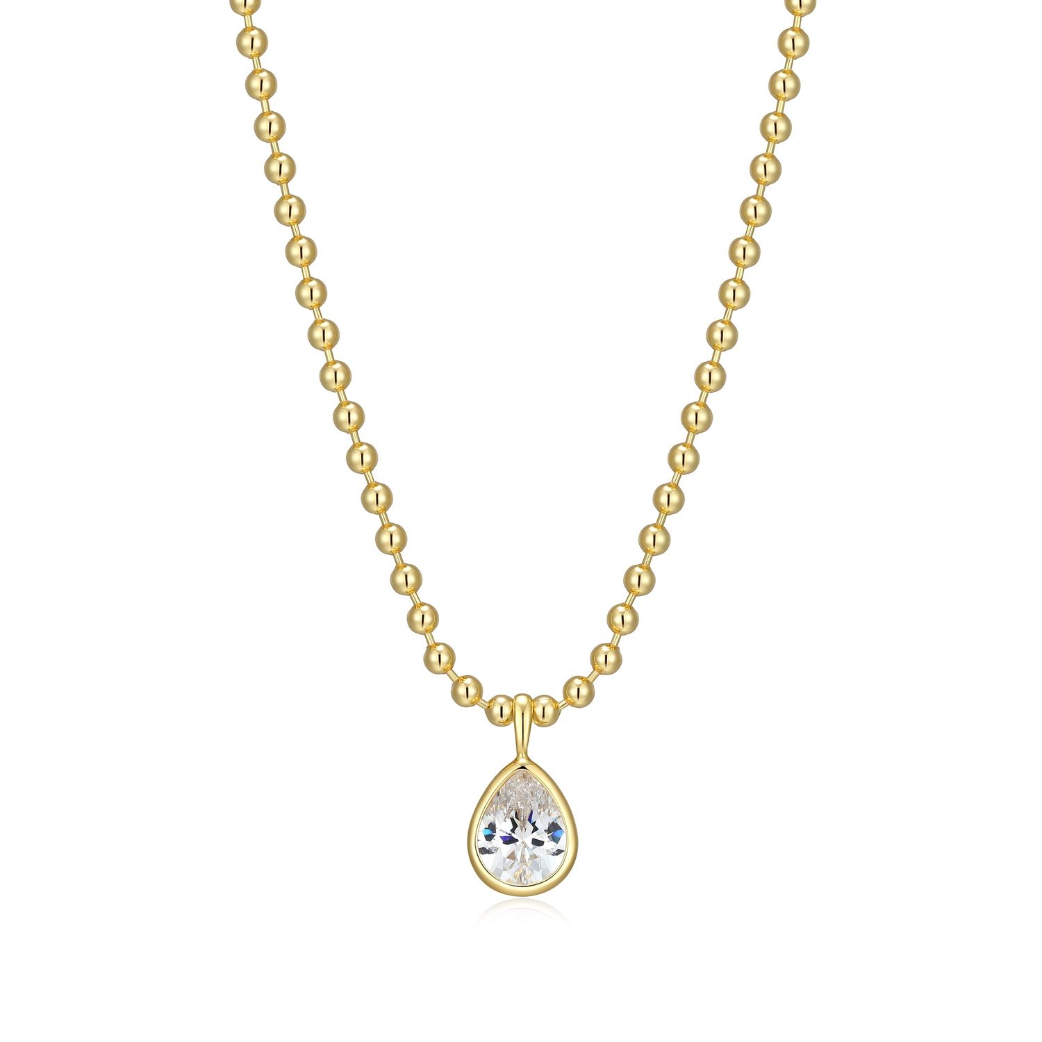 Reign Sterling Gold Plated E-Coat Necklace S0ADX20046
