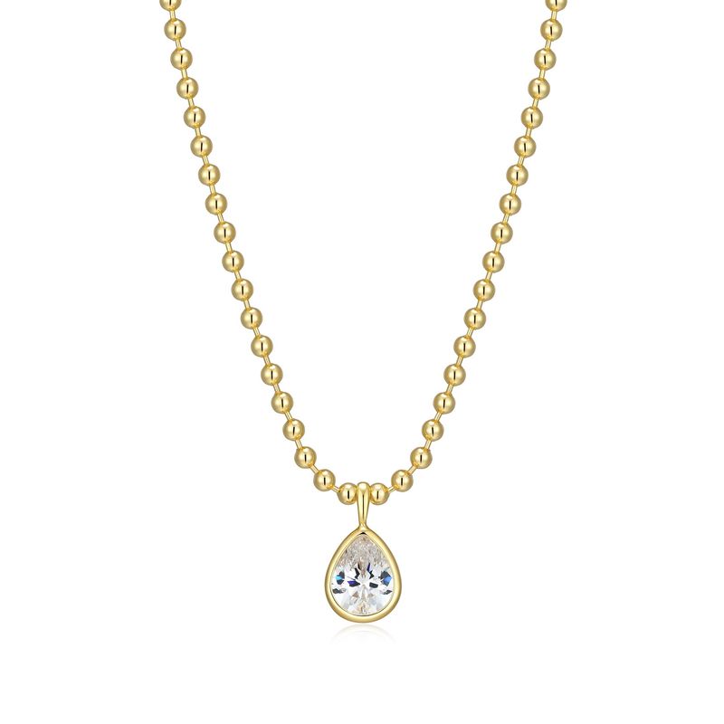 Reign Sterling Gold Plated E-Coat Necklace S0ADX20046