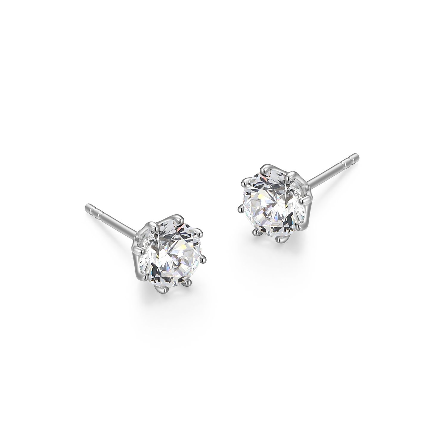 Reign Sterling Earrings Zirconia Studs RAAWXG008Q
