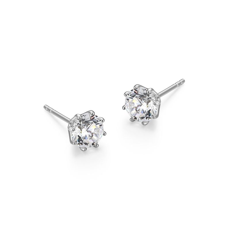 Reign Sterling Earrings Zirconia Studs RAAWXG008Q