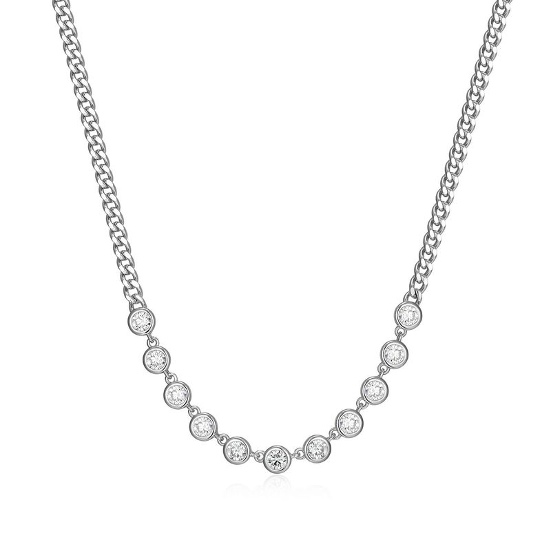 Reign Sterling Necklace With Zirconia R0ADF40024