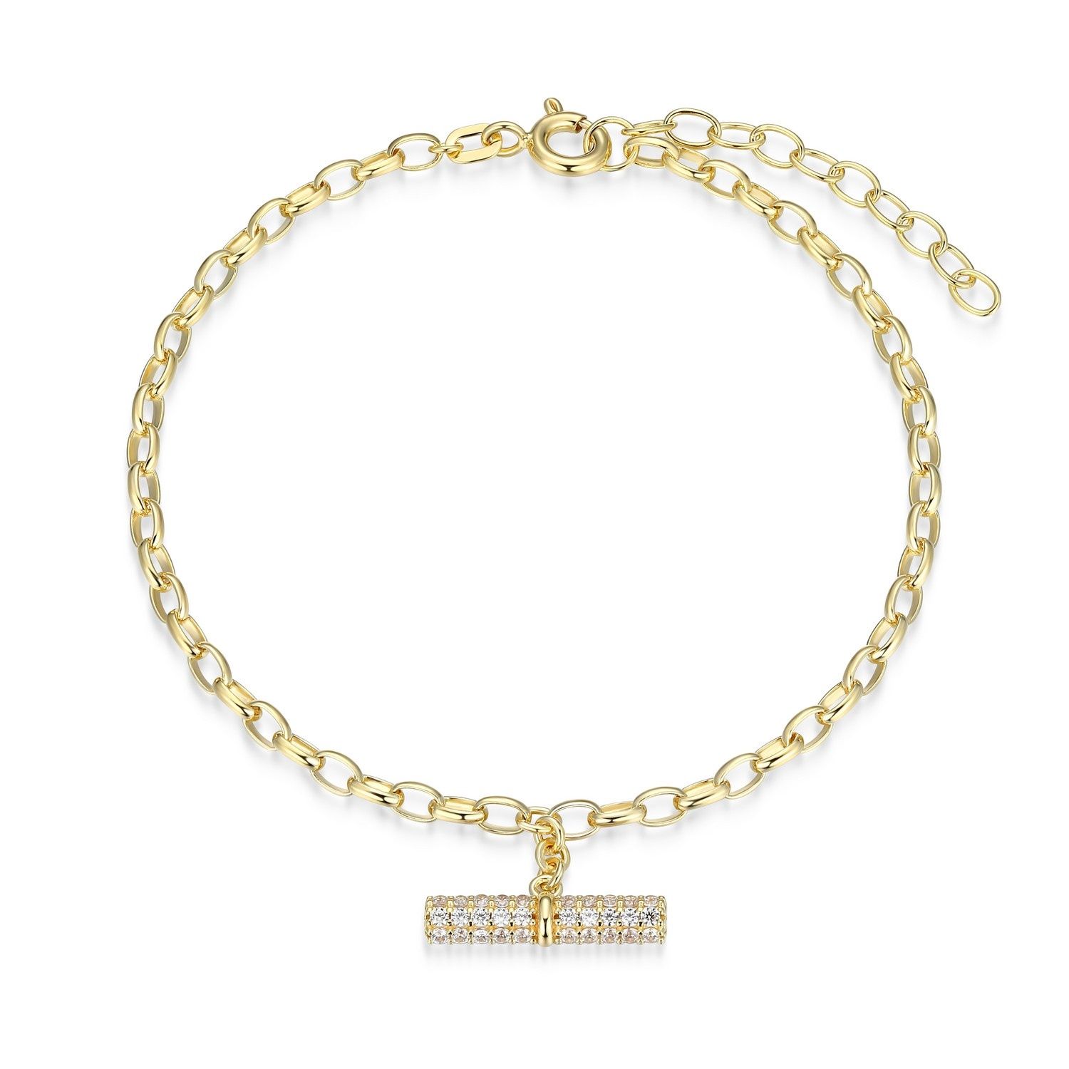 Reign Sterling Gold Plated Bracelet With Zirconia 31ADP9001Q