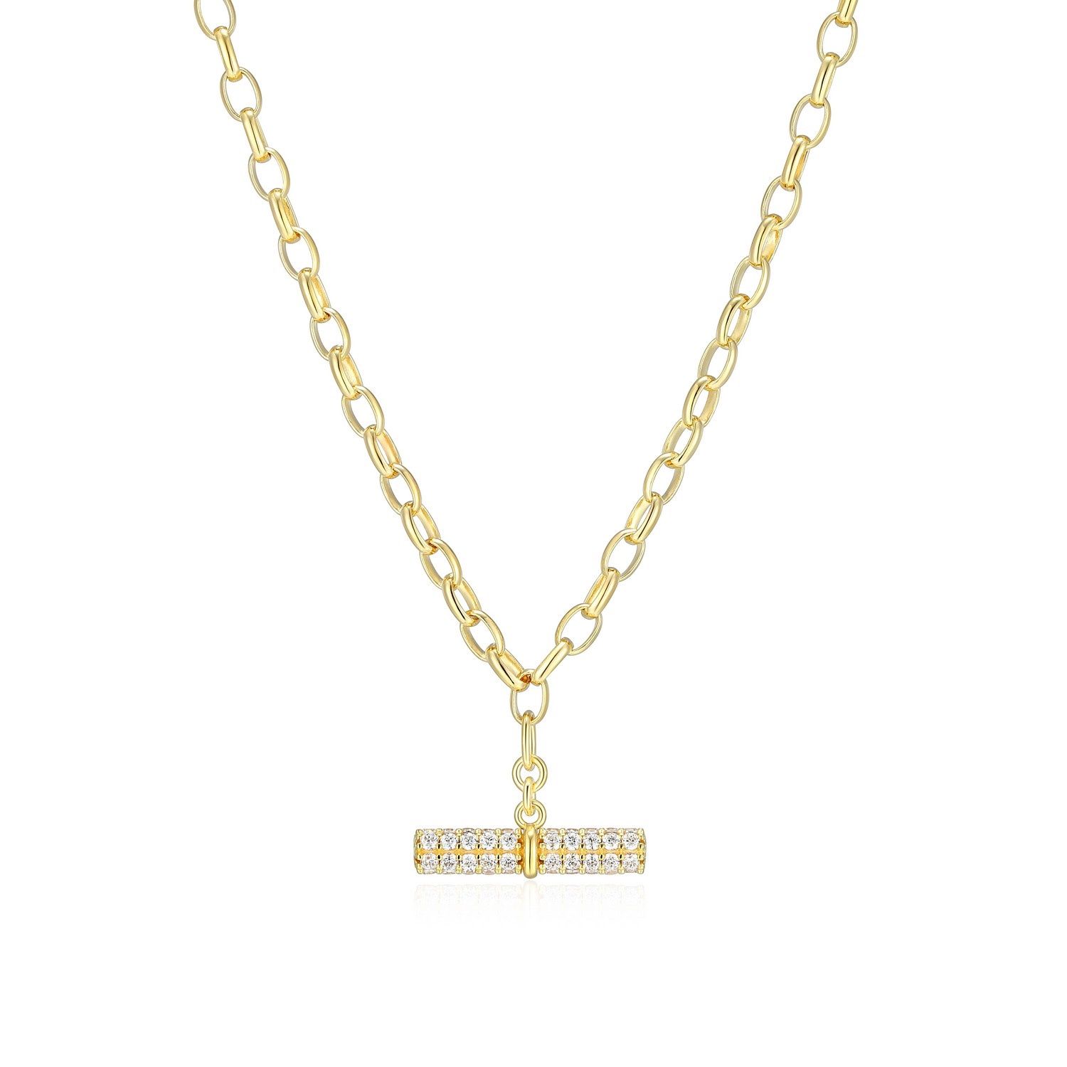 Reign Sterling Gold Plated Necklace 30ADDG9718