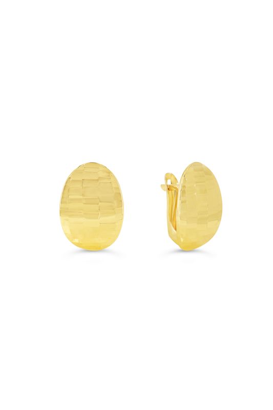 Bella Earrings 10KY Hammered Hinged Stud 1020I