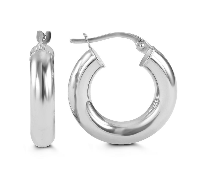 Bella Earrings 10KW 4mm Small Tube Hoop 1192