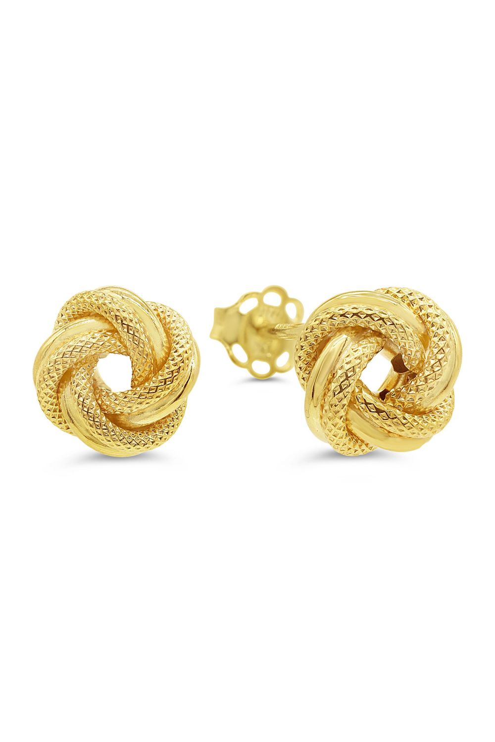 Bella Earrings 10KY Love Knot Stud 1028H
