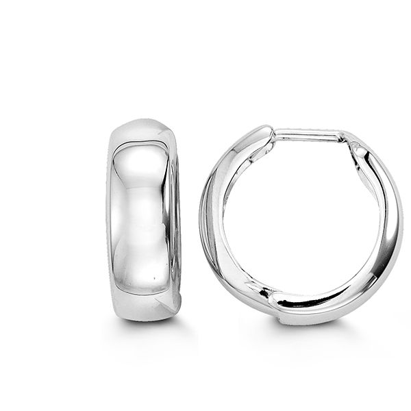 Bella Earrings 10KW  Polished Huggie 6018
