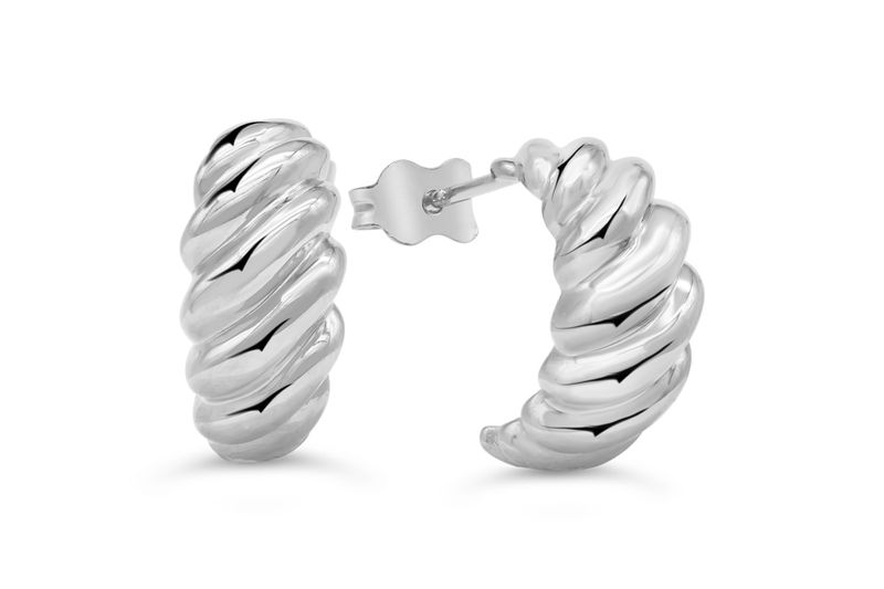 Bella Earrings 10KW Croissant Stud 6242