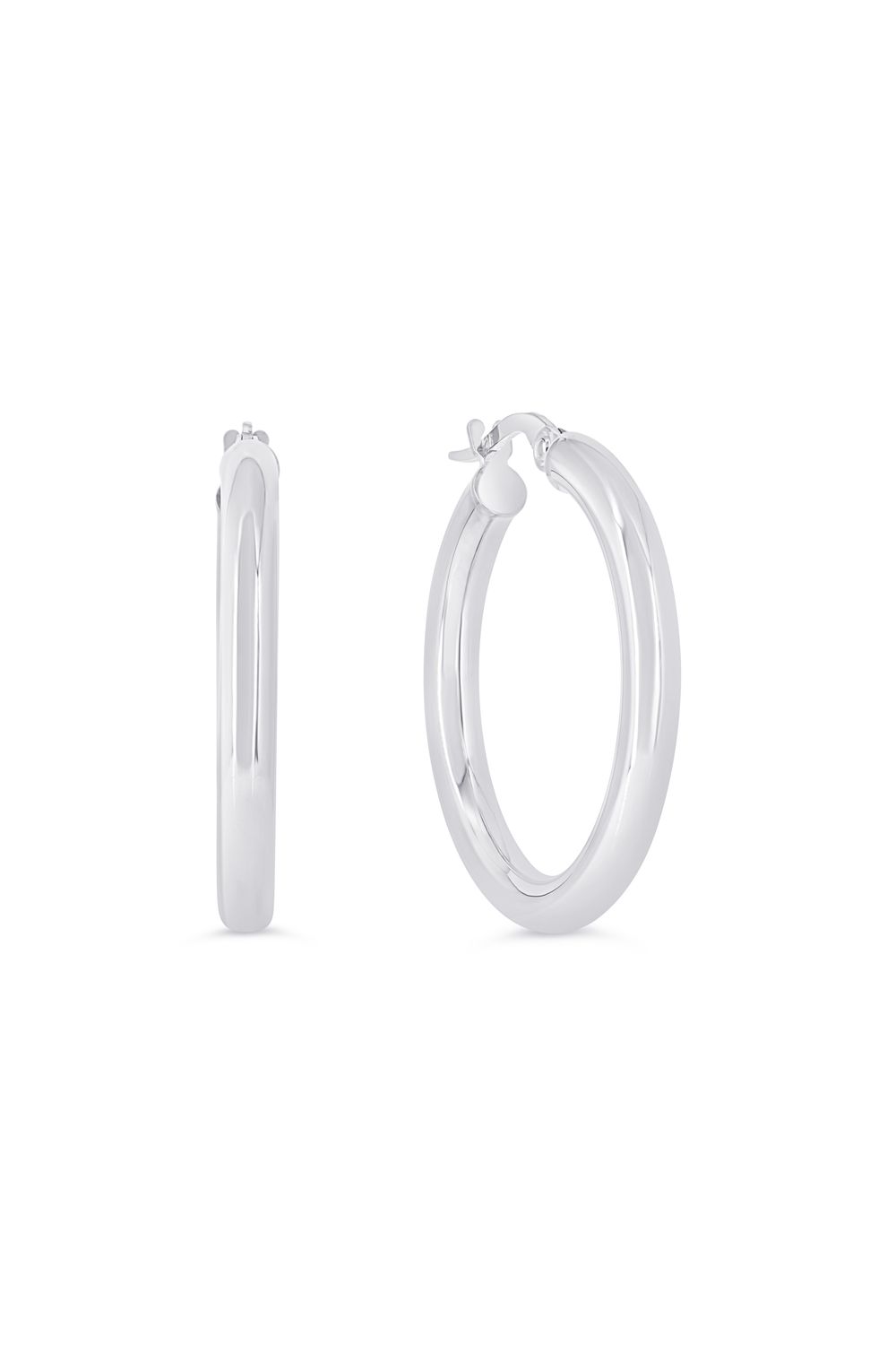Bella Earrings 10KW 3mm Large Tube Hoop 1198