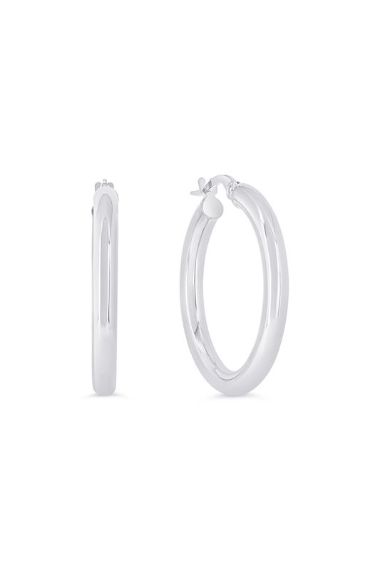 Bella Earrings 10KW 3mm Large Tube Hoop 1198