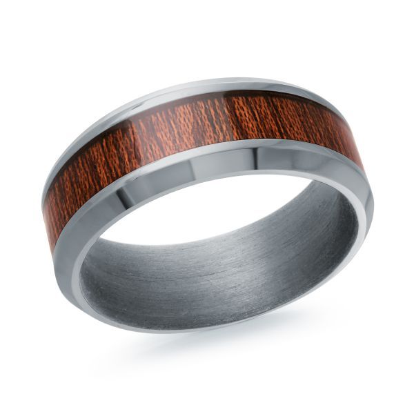 Malo Tantalum &amp; Wood Band TANT-032-8