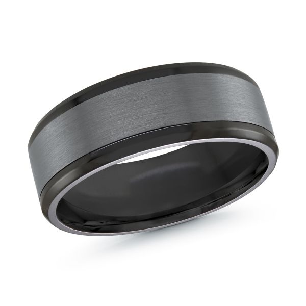 Malo Tantalum &amp; Black Zirconium Band TANT-113-8