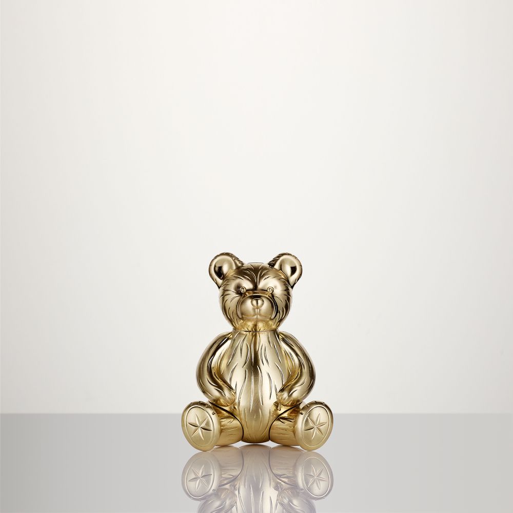 Gold Sitting Teddy Waterford