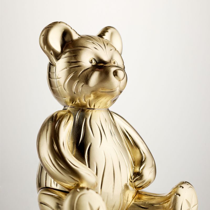 Gold Sitting Teddy Waterford
