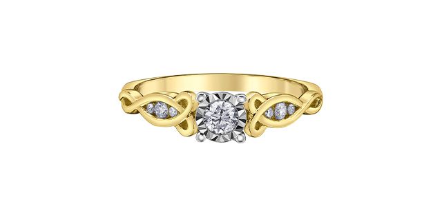 Corona Diamond 10KYW .25TW Engagement Ring R31696