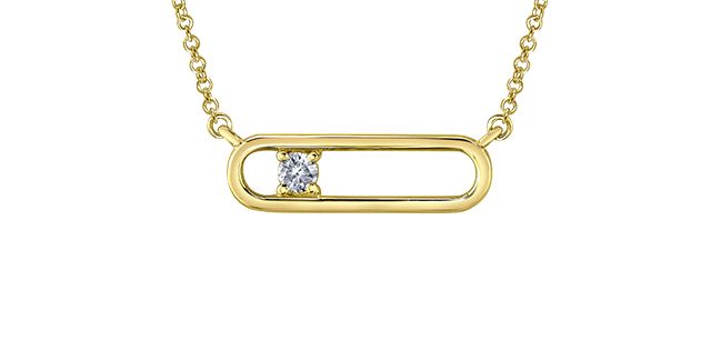 I Am Canadian 10KY .10TW Diamond Necklace N433
