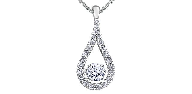 Maple Leaf Pulse Diamond 14KW 1.10TW Necklace PP4408