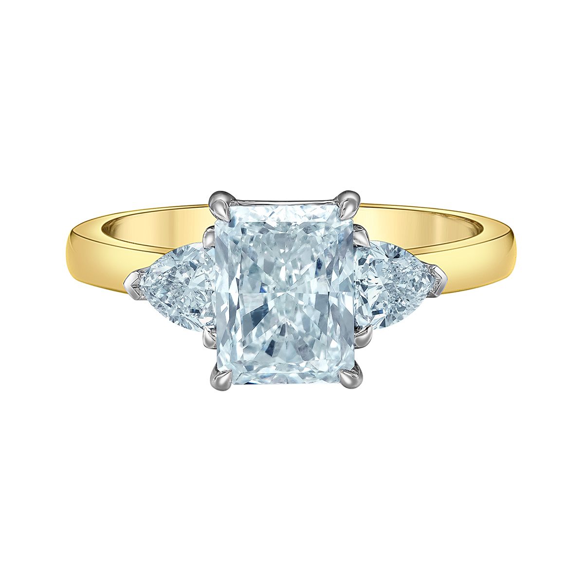 Lab Diamond 18KPDYW 2.45TW Engagement Ring R4526 Diamond Evolution