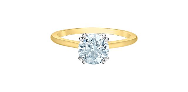 Lab Diamond 14KY 1.50 Engagement Ring R10140 Portuguese Cut Diamond Evolution