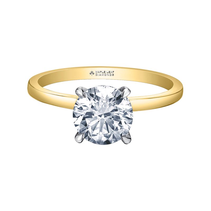 Maple Leaf 14KYW 1.50TW Diamond Engagement Ring R10170 Circle of Love