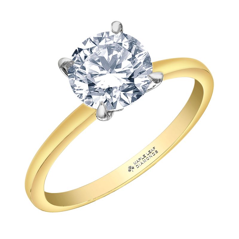 Maple Leaf 14KYW 1.50TW Diamond Engagement Ring R10170 Circle of Love