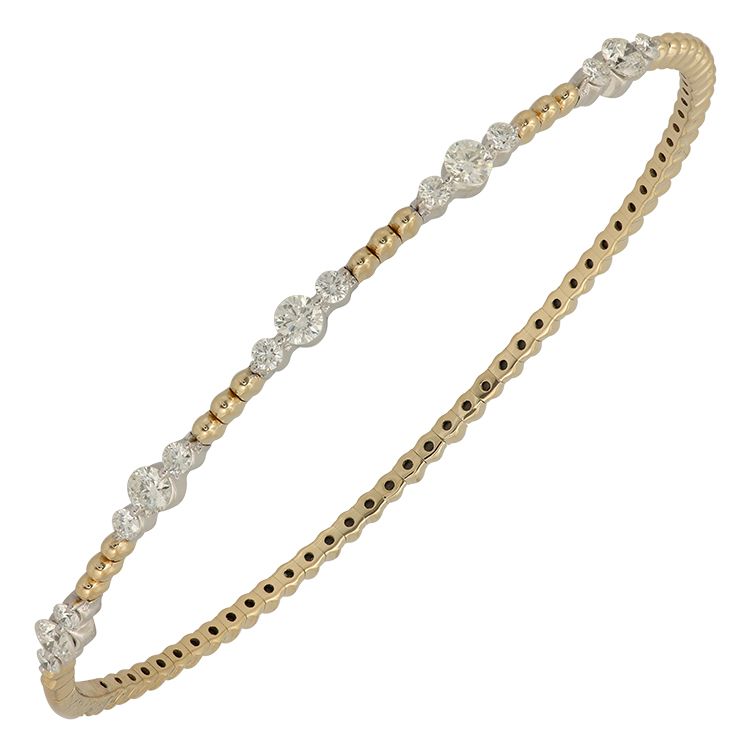 Heera 14KY .98TW Diamond Bangle 2913