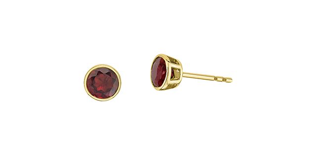 Corona Garnet 10KY Gemstone Earrings EE4676