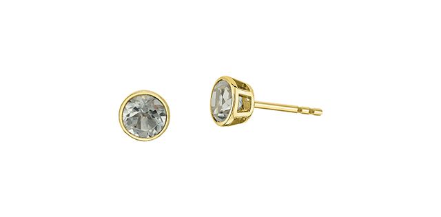Corona White Topaz 10KY Gemstone Earrings EE4676