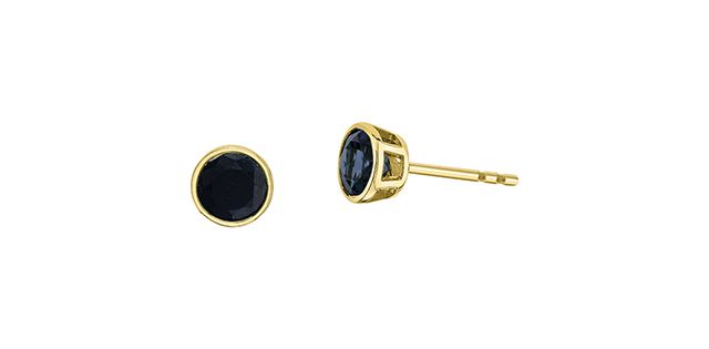 Corona Sapphire 10KY Gemstone Earrings EE4676