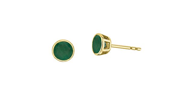 Corona Emerald 10KY Gemstone Earrings EE4676