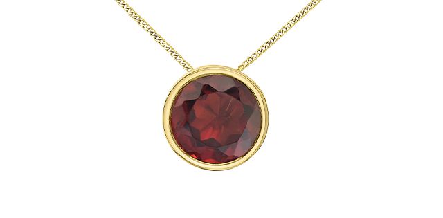 Corona Garnet 10KY Gemstone Necklace PP4676