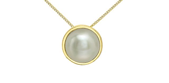 Corona Pearl 10KY Gemstone Necklace PP4676