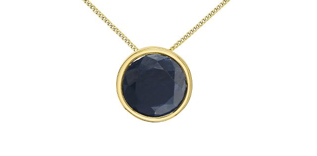 Corona Sapphire 10KY Gemstone Necklace PP4676