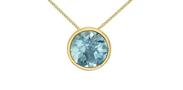 Corona Aquamarine 10KY Gemstone Necklace PP4676