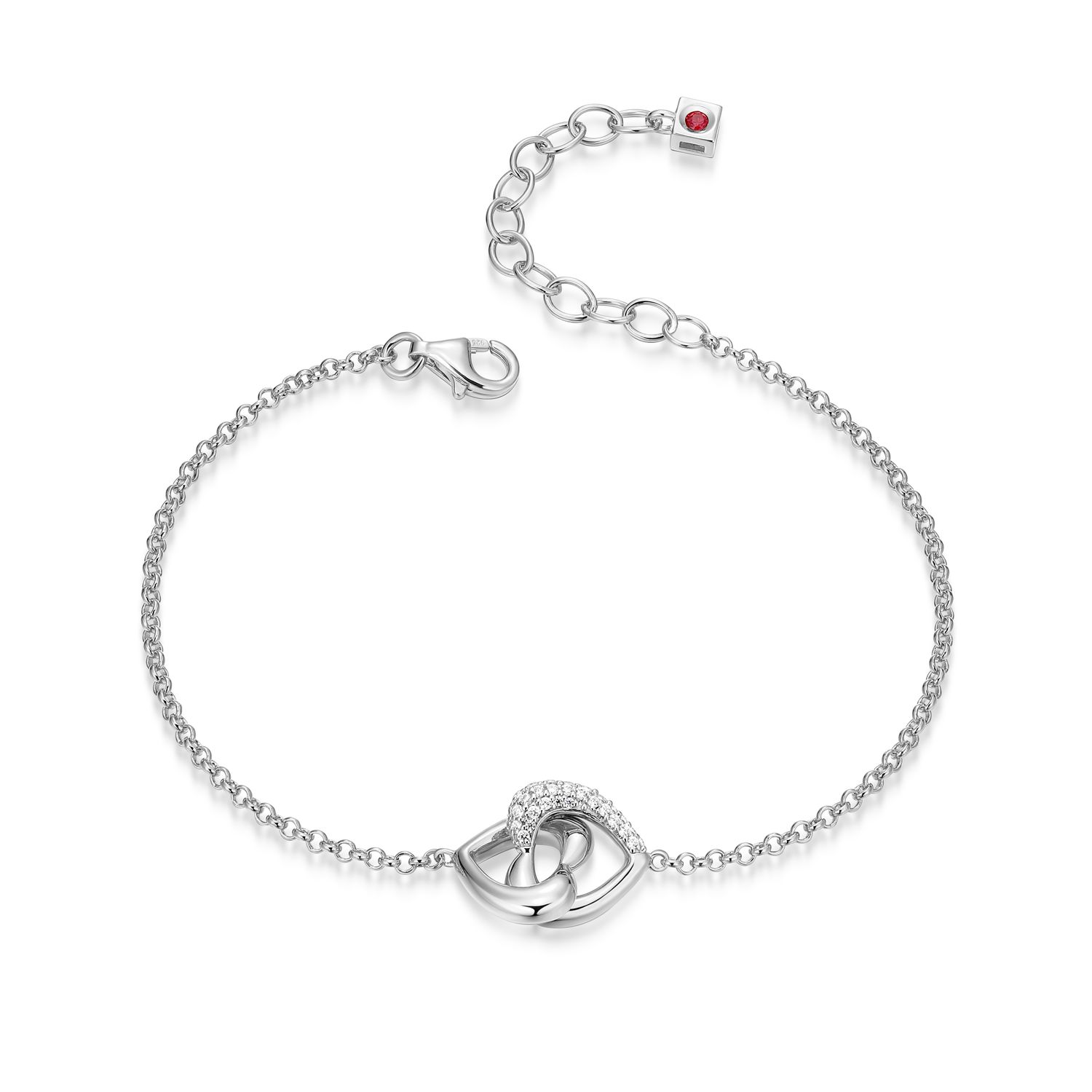 ELLE Sterling Silver Cubic Zirconia Bracelet R1LARR004R Armour