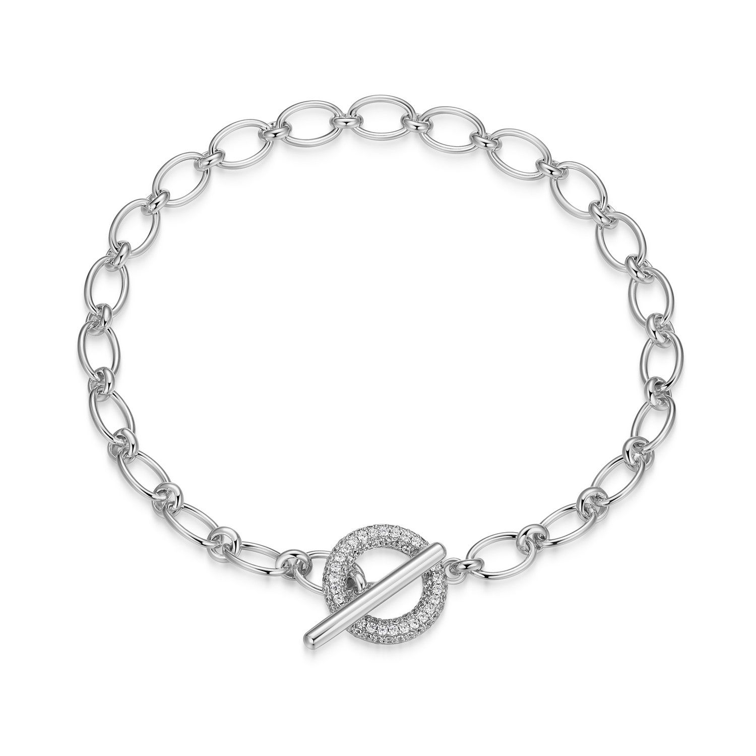 ELLE Sterling Silver Cubic Zirconia Bracelet R1LARQ00SR Reversa