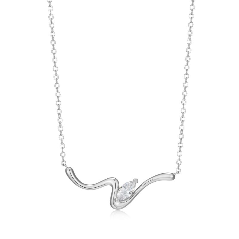 ELLE Sterling Silver Cubic Zirconia Necklace R0LC2H0048 Wink