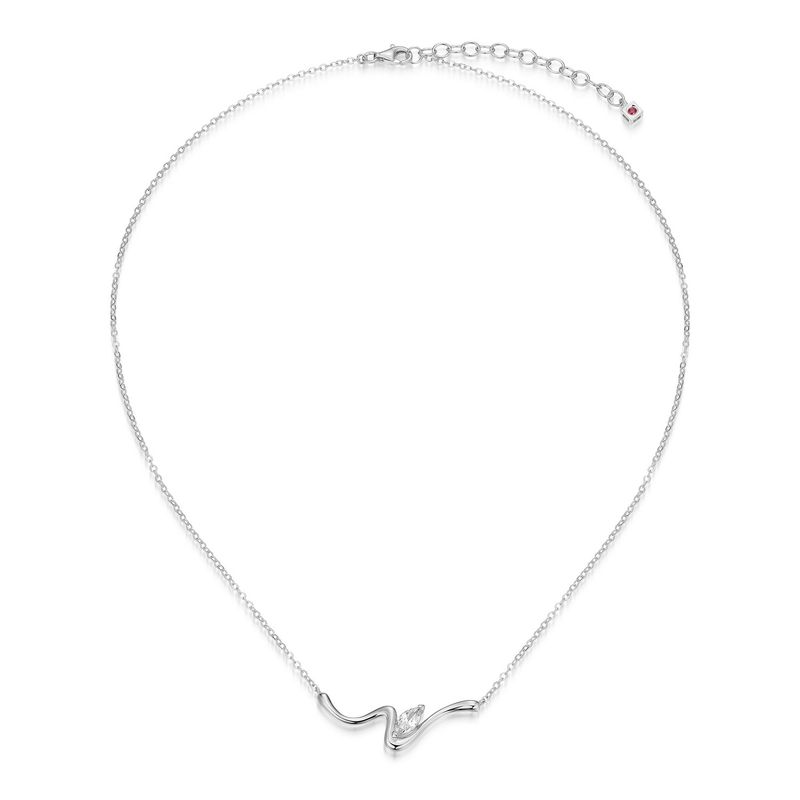 ELLE Sterling Silver Cubic Zirconia Necklace R0LC2H0048 Wink