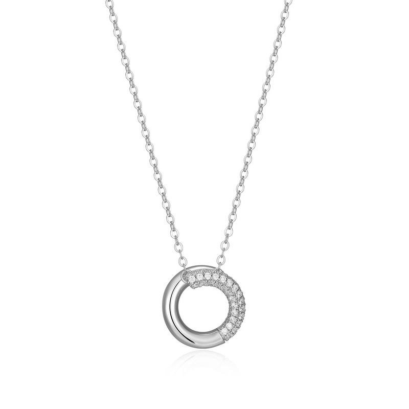 ELLE Sterling Silver Cubic Zirconia Necklace R0LC2J0048 Reversa