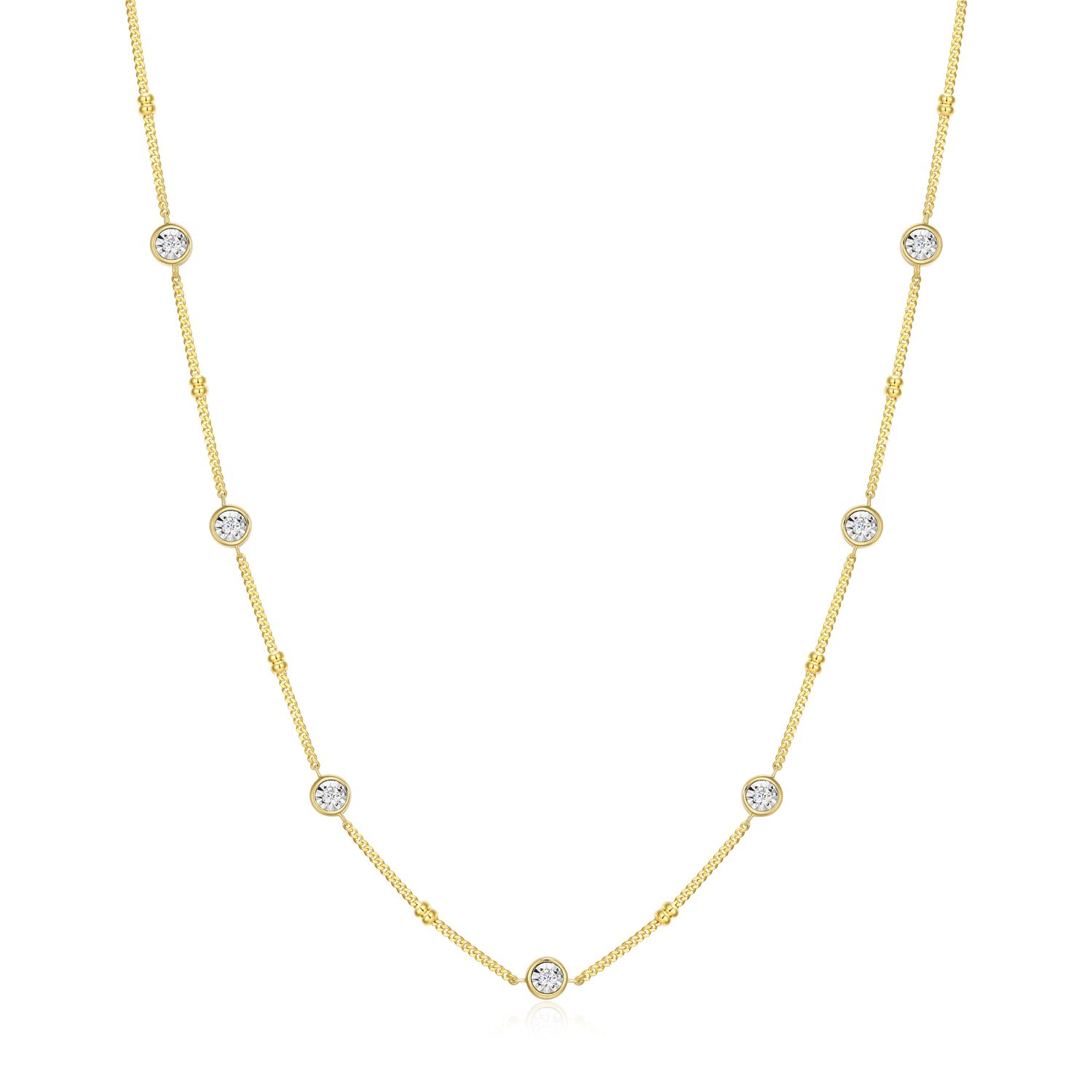 Monte Luna Lab Diamond .15TW Necklace S0ADBQKH44
