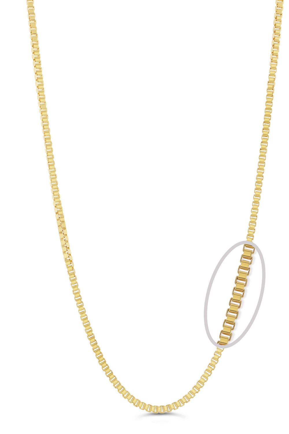 Sempre Oro 14KY &amp; Silver Box Link 20" Chain 2019