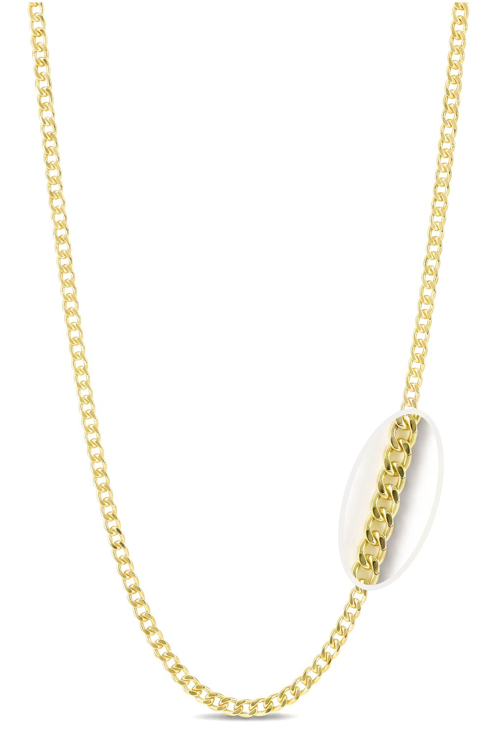 Sempre Oro 14KY &amp; Silver 20" Curb Link Chain 2007