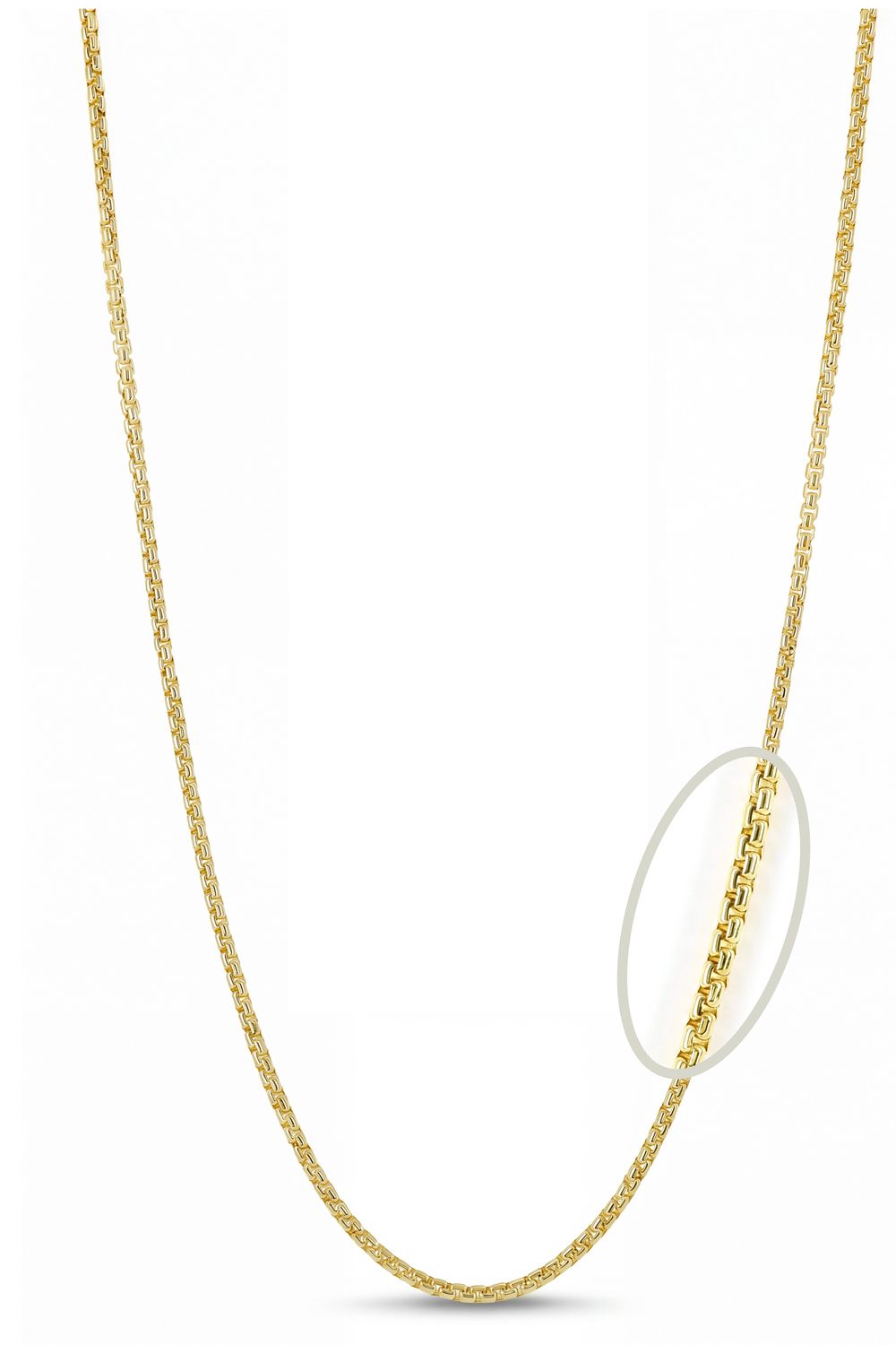 Sempre Oro 14KY &amp; Silver Rounded Box Link 20" Chain 2021