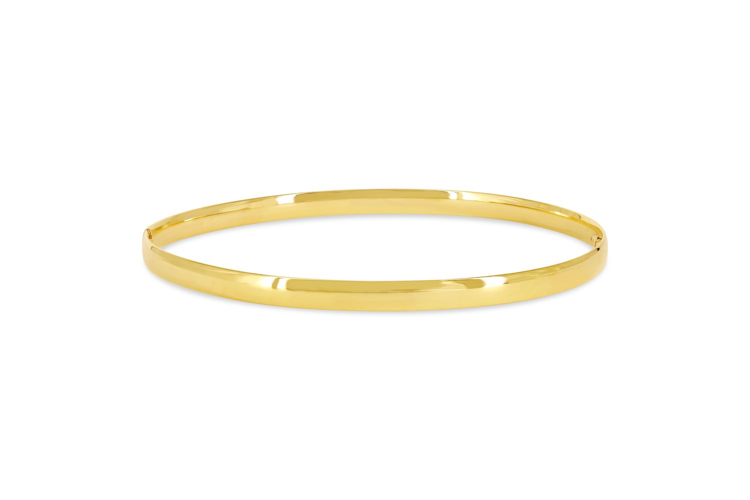 Sempre Oro 14K &amp; Silver Polished Slip On Large Bangle Bracelet 5007LG