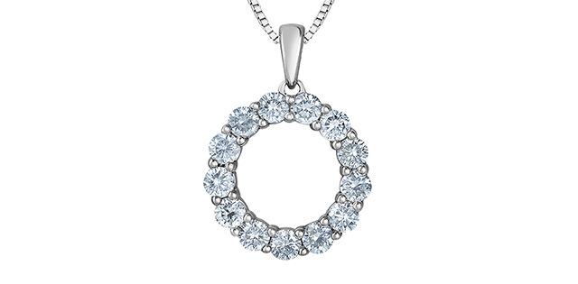 Lab Diamond Sterling Silver 1.00TW Necklace PP4871 Diamond Evolution