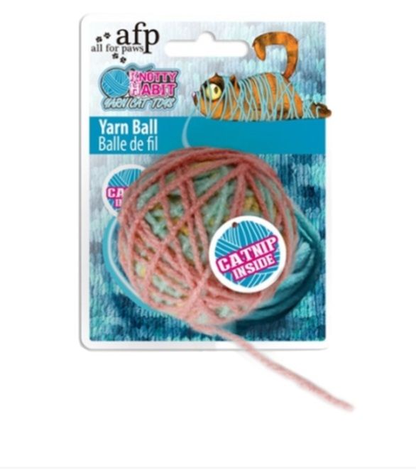 Knotty Habit cat yarn ball